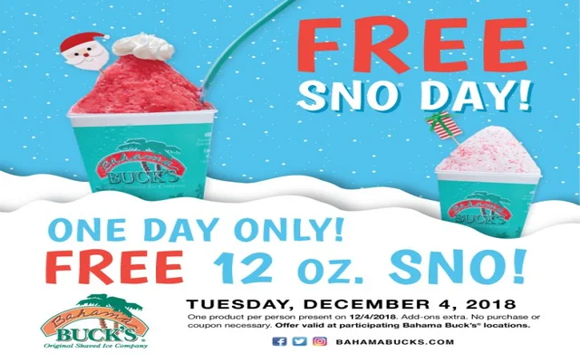 Bahama buck celebrates the season of giving with " the vacant day of snow”