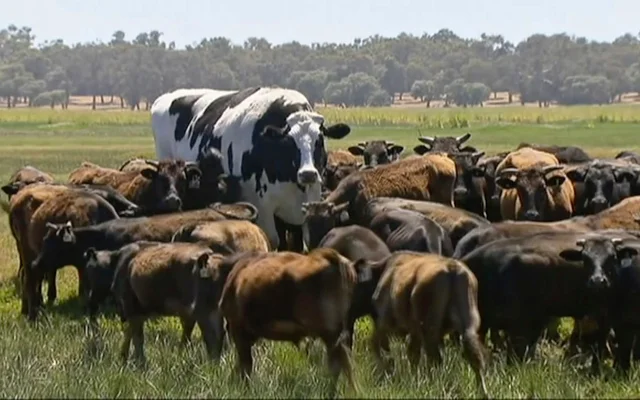 Wow, That Bull Is Really Big.