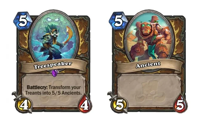 The map is an elementary five-Mana minion with 4 attacks and 4 for the druids ' well-being. His Battlecry, which actually preparing a map of such a special, turns all your Treants to 5 health, 5 attack antique. 