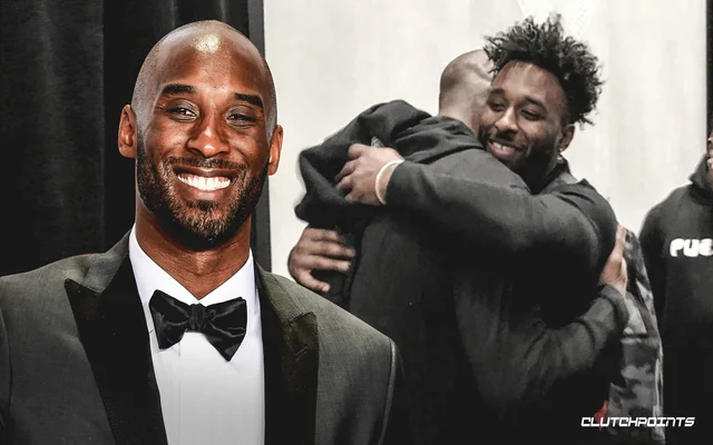 Kobe Bryant falls for a Browns team meeting