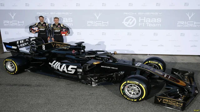 2019 Formula 1 car Haas-VF-19-for the first time