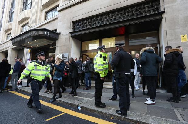 2 people were injured in "violent discord" at the headquarters of Sony Music UK in London